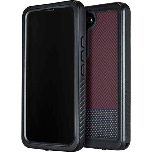 Blocked Polka Dot Chevron Galaxy S23 Plus Waterproof Case