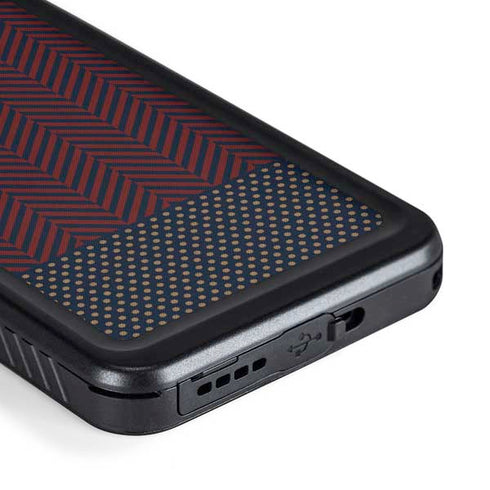 Blocked Polka Dot Chevron Galaxy S23 Plus Waterproof Case