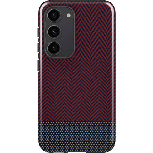 Blocked Polka Dot Chevron Galaxy S23 Pro Case