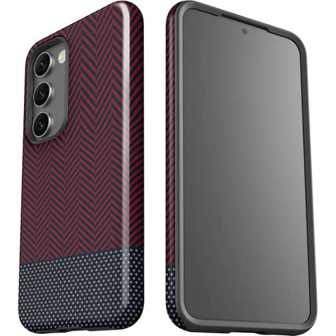 Blocked Polka Dot Chevron Galaxy S23 Pro Case