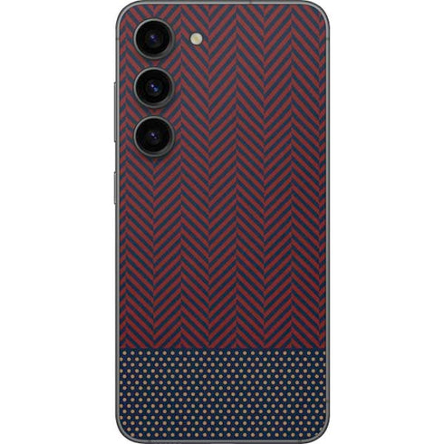 Blocked Polka Dot Chevron Galaxy S23 Skin