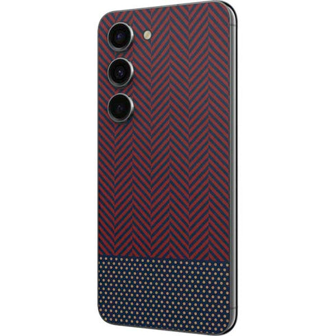 Blocked Polka Dot Chevron Galaxy S23 Skin