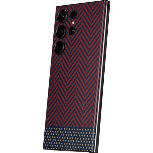 Blocked Polka Dot Chevron Galaxy S23 Ultra Skin