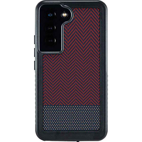 Blocked Polka Dot Chevron Galaxy S23 Waterproof Case