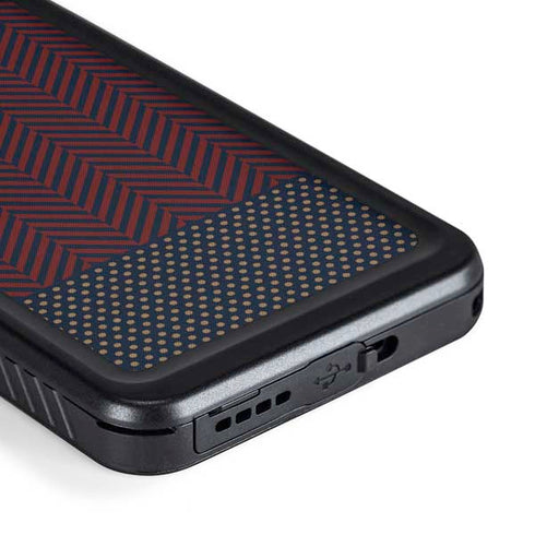 Blocked Polka Dot Chevron Galaxy S23 Waterproof Case