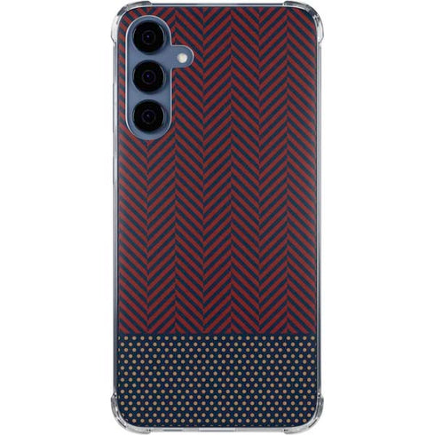 Blocked Polka Dot Chevron Galaxy S24 Clear Case