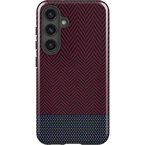 Blocked Polka Dot Chevron Galaxy S24 Plus Impact Case
