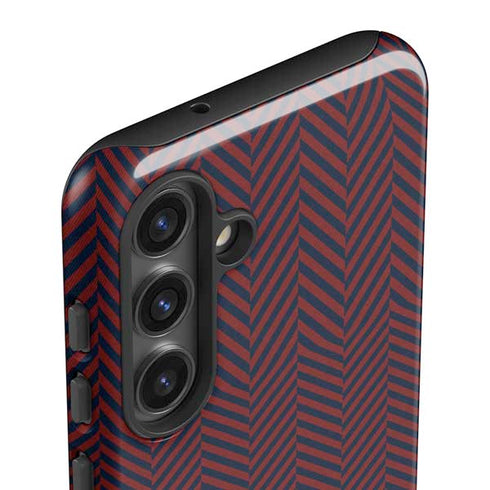Blocked Polka Dot Chevron Galaxy S24 Plus Impact Case