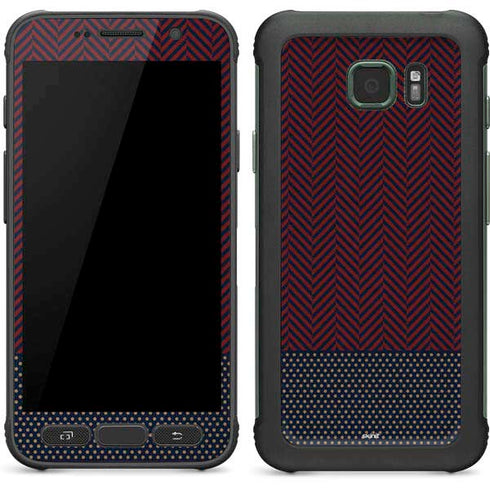 Blocked Polka Dot Chevron Galaxy S7 Active Skin