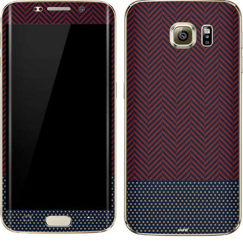Blocked Polka Dot Chevron Galaxy S7 Edge Skin