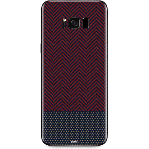 Blocked Polka Dot Chevron Galaxy S8 Plus Skin