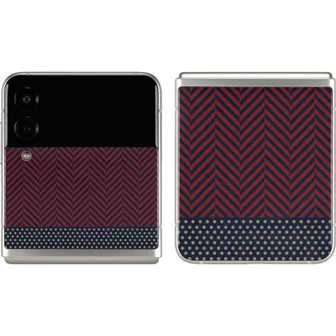 Blocked Polka Dot Chevron Galaxy Z Flip3 5G Skin