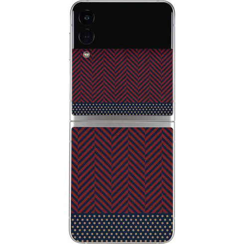 Blocked Polka Dot Chevron Galaxy Z Flip3 5G Skin