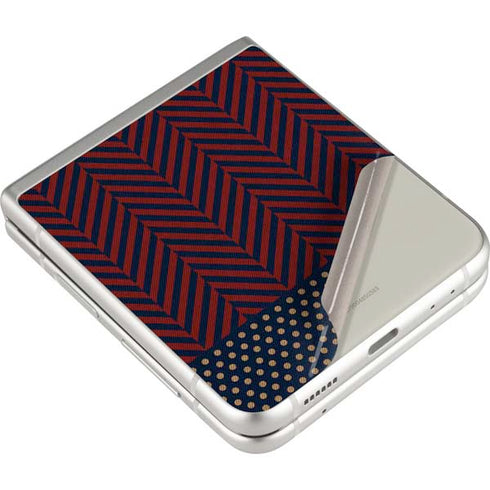 Blocked Polka Dot Chevron Galaxy Z Flip3 5G Skin