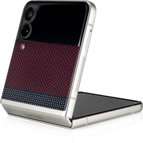 Blocked Polka Dot Chevron Galaxy Z Flip3 5G Skin