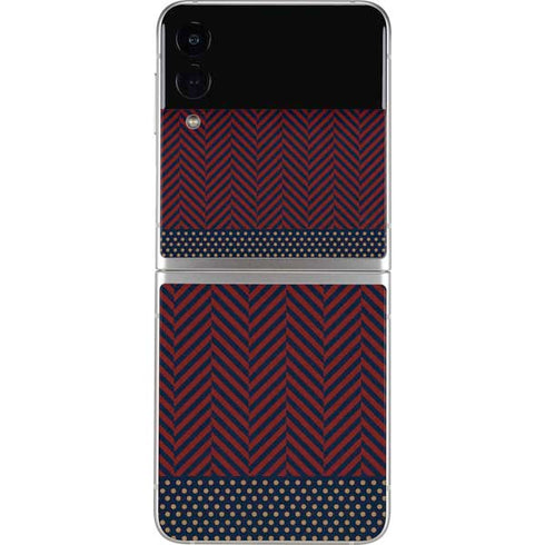Blocked Polka Dot Chevron Galaxy Z Flip4 5G Skin