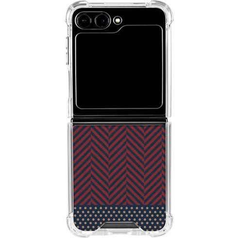Blocked Polka Dot Chevron Galaxy Z Flip5 5G Clear Case
