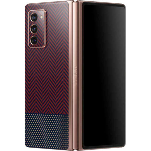 Blocked Polka Dot Chevron Galaxy Z Fold2 5G Skin