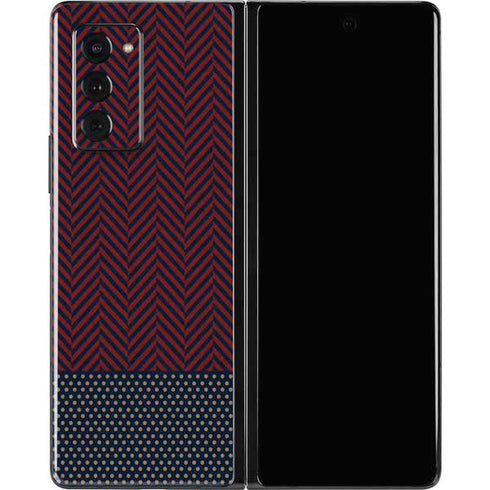 Blocked Polka Dot Chevron Galaxy Z Fold2 5G Skin