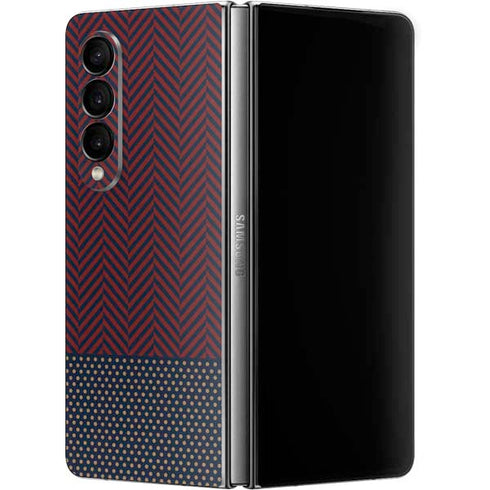 Blocked Polka Dot Chevron Galaxy Z Fold4 5G Skin