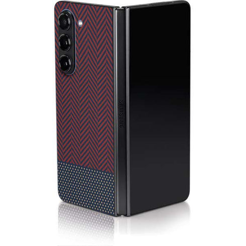 Blocked Polka Dot Chevron Galaxy Z Fold5 5G Skin