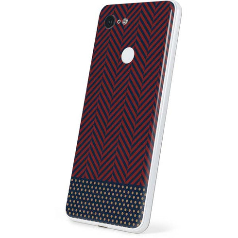 Blocked Polka Dot Chevron Google Pixel 3 Skin