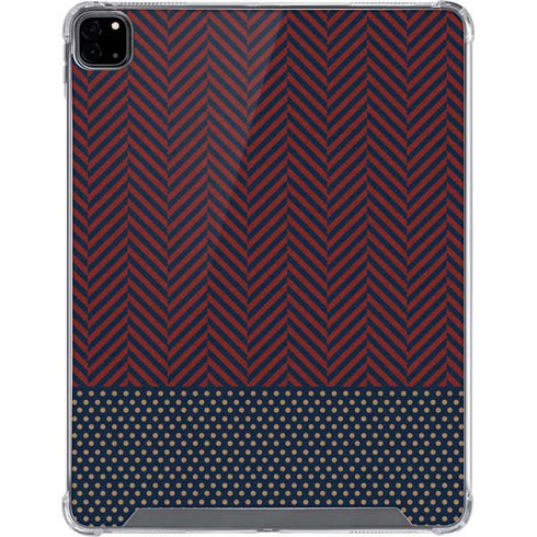 Blocked Polka Dot Chevron iPad Pro 12.9in (2020) Clear Case