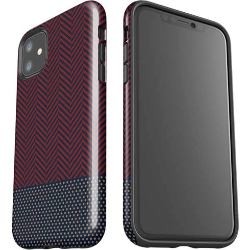 Blocked Polka Dot Chevron iPhone 11 Impact Case