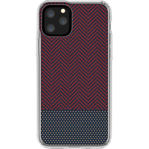 Blocked Polka Dot Chevron iPhone 11 Pro Clear Case