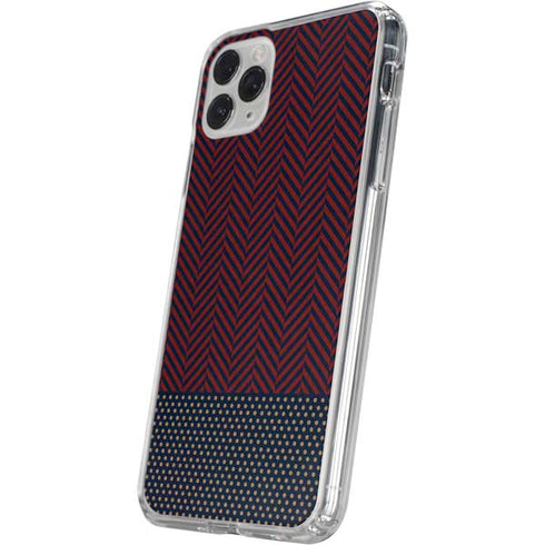 Blocked Polka Dot Chevron iPhone 11 Pro Clear Case