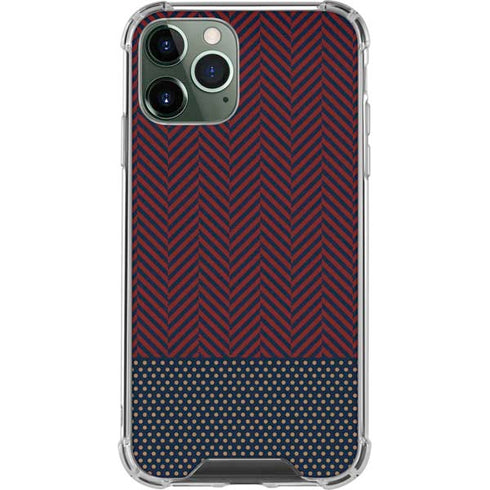 Blocked Polka Dot Chevron iPhone 11 Pro Max Clear Case