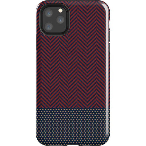 Blocked Polka Dot Chevron iPhone 11 Pro Max Impact Case