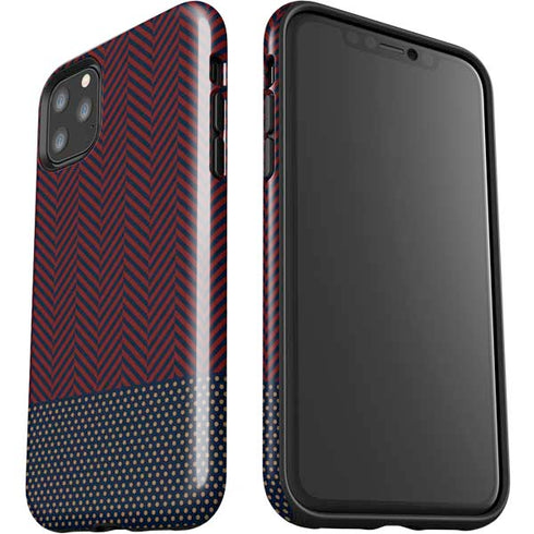 Blocked Polka Dot Chevron iPhone 11 Pro Max Impact Case