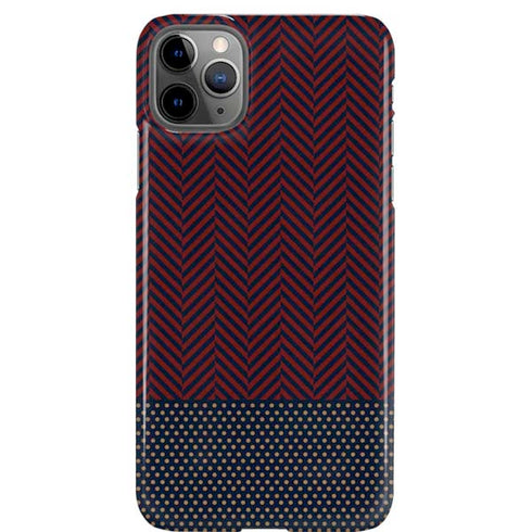 Blocked Polka Dot Chevron iPhone 11 Pro Max Lite Case