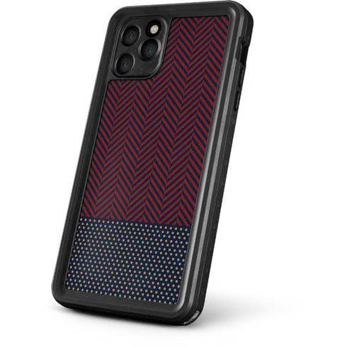 Blocked Polka Dot Chevron iPhone 11 Pro Max Waterproof Case
