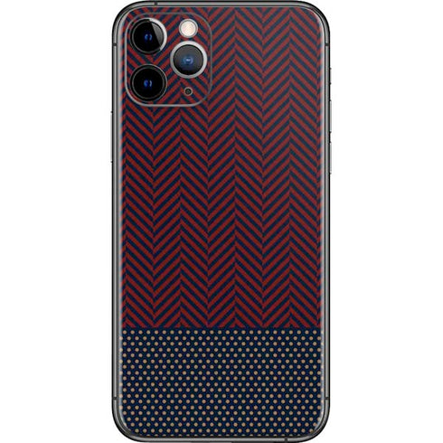 Blocked Polka Dot Chevron iPhone 11 Pro Skin