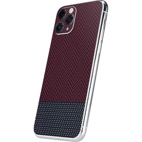 Blocked Polka Dot Chevron iPhone 11 Pro Skin