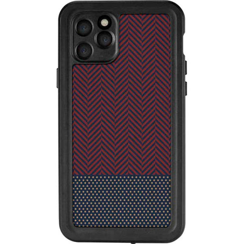 Blocked Polka Dot Chevron iPhone 11 Pro Waterproof Case