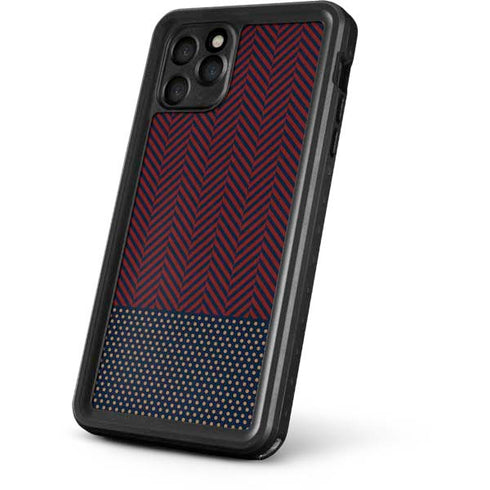 Blocked Polka Dot Chevron iPhone 11 Pro Waterproof Case