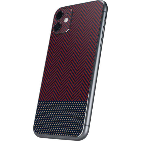 Blocked Polka Dot Chevron iPhone 11 Skin