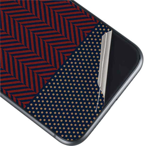 Blocked Polka Dot Chevron iPhone 11 Skin