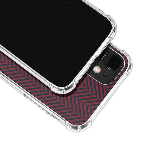 Blocked Polka Dot Chevron iPhone 12 Clear Case