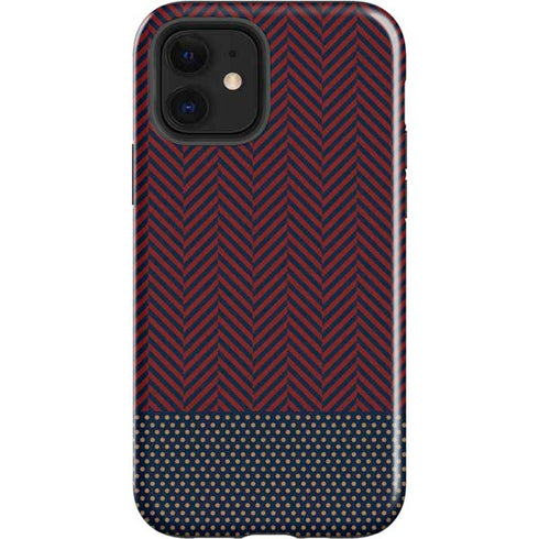 Blocked Polka Dot Chevron iPhone 12 Impact Case