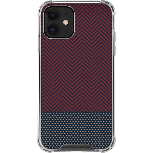 Blocked Polka Dot Chevron iPhone 12 Mini Clear Case