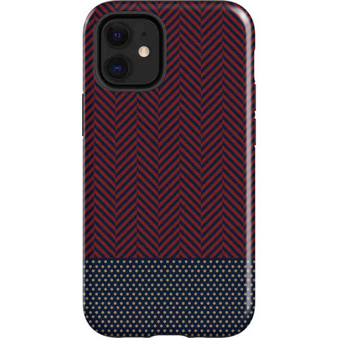 Blocked Polka Dot Chevron iPhone 12 Mini Impact Case