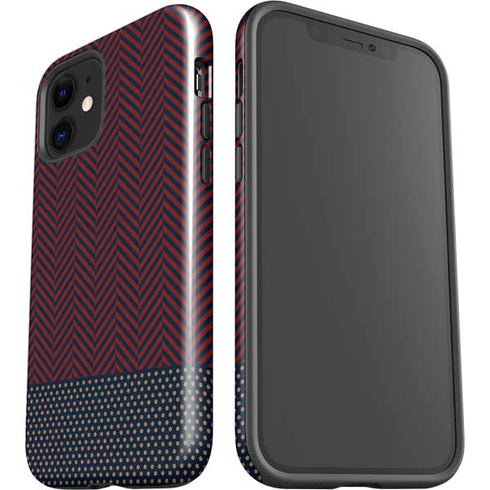 Blocked Polka Dot Chevron iPhone 12 Mini Impact Case
