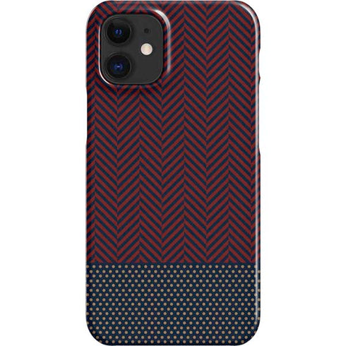 Blocked Polka Dot Chevron iPhone 12 Mini Lite Case