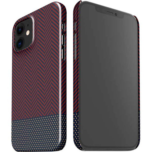 Blocked Polka Dot Chevron iPhone 12 Mini Lite Case