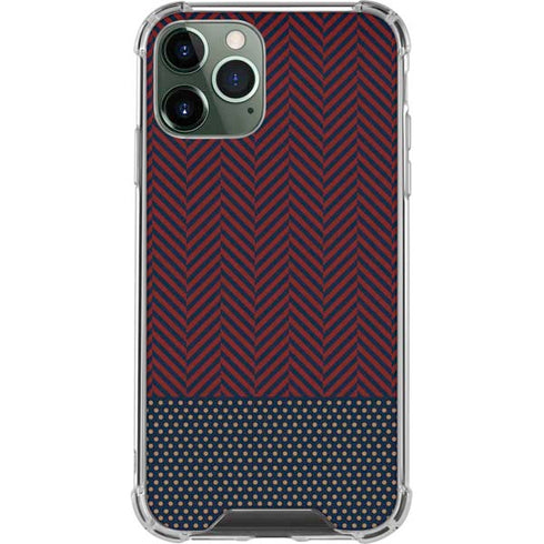 Blocked Polka Dot Chevron iPhone 12 Pro Clear Case