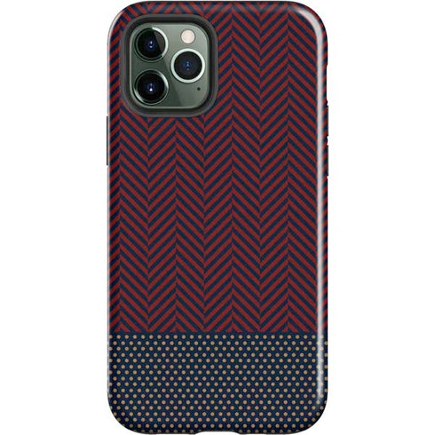 Blocked Polka Dot Chevron iPhone 12 Pro Impact Case